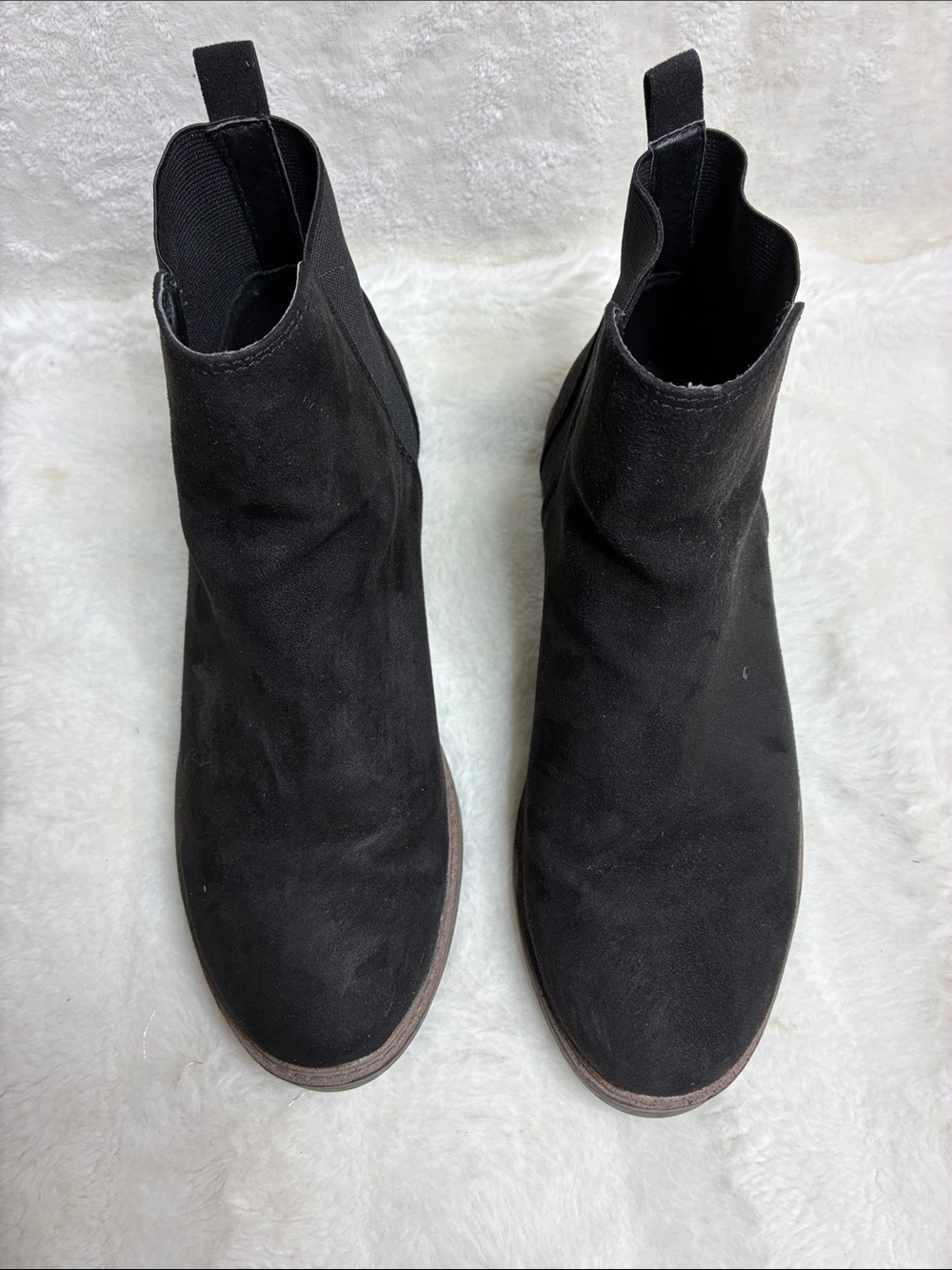 Esprit Black Suede Chelsea Ankle Boots